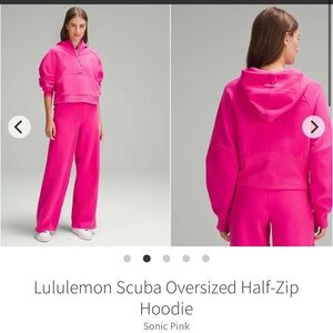 197- NWT Lululemon Scuba Oversized Half-Zip Hoodie
Sonic Pink size XS/S